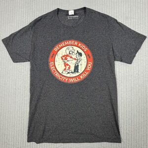 Spreadshirt Reddy Kilowatt Remember Kids Electricity Will Kill You T-Shirt Small